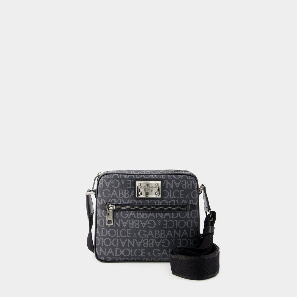 DOLCE & GABBANA Sleek Black Crossbody Handbag for Men