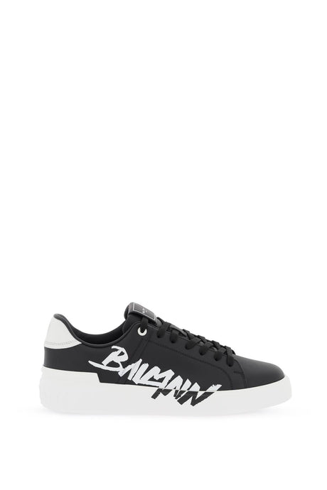 BALMAIN B-COURT LOGO PRINT Sneaker WITH