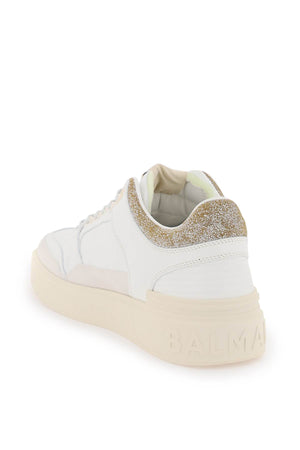 BALMAIN Men's B-Court Mid Top Sneakers in Mixed Colours for FW23