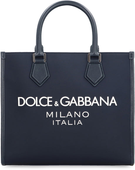 DOLCE & GABBANA Nylon Tote Handbag for Men - Navy, SS24