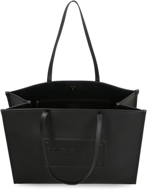 DOLCE & GABBANA Smooth Leather Tote Handbag for Men - Black