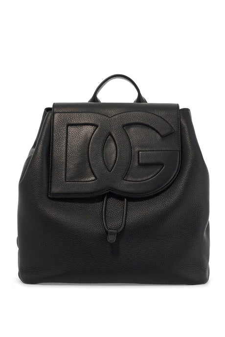 DOLCE & GABBANA Deer Leather Backpack with 3D Logo