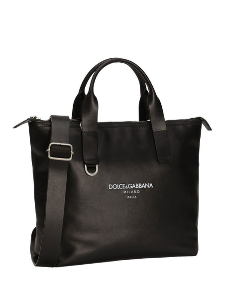 DOLCE & GABBANA Mini Smooth Leather Tote Handbag