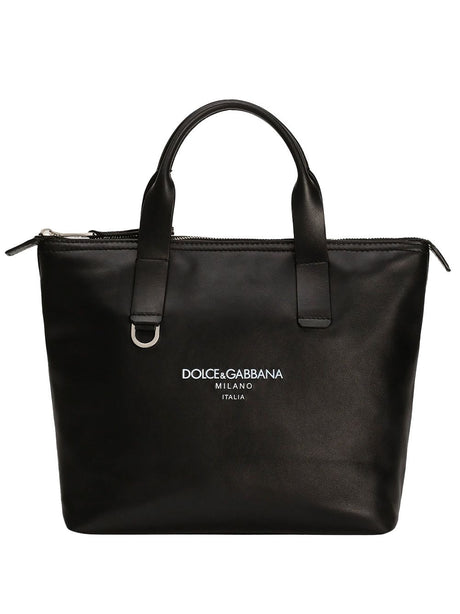 DOLCE & GABBANA Mini Smooth Leather Tote Handbag