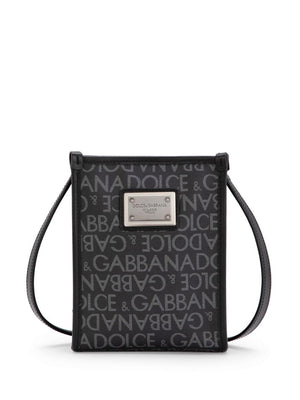 DOLCE & GABBANA Urban Monochrome Tote with Silver Accents