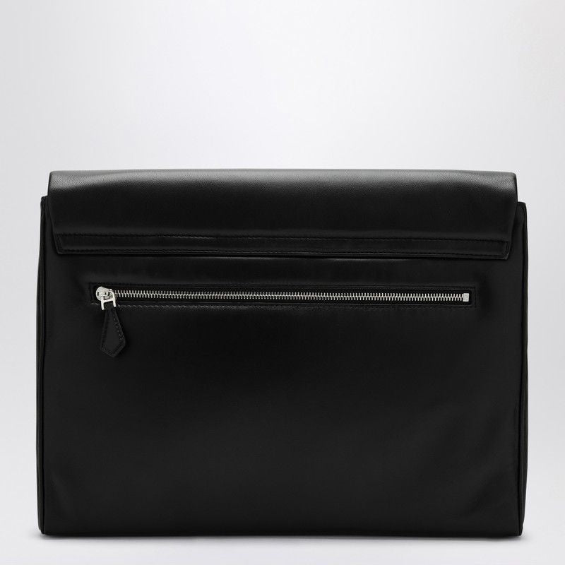 DOLCE & GABBANA Sophisticated Black Nappa Leather Handbag