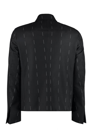 GIVENCHY Embroidered Wool Jacket for Men - Classic Collar, Buttoned Cuffs