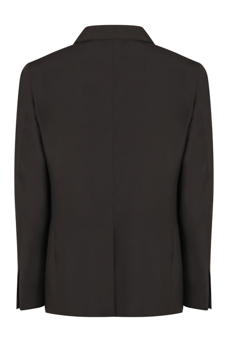 GIVENCHY Elegant Slim Fit Wool Jacket with Satin Collar