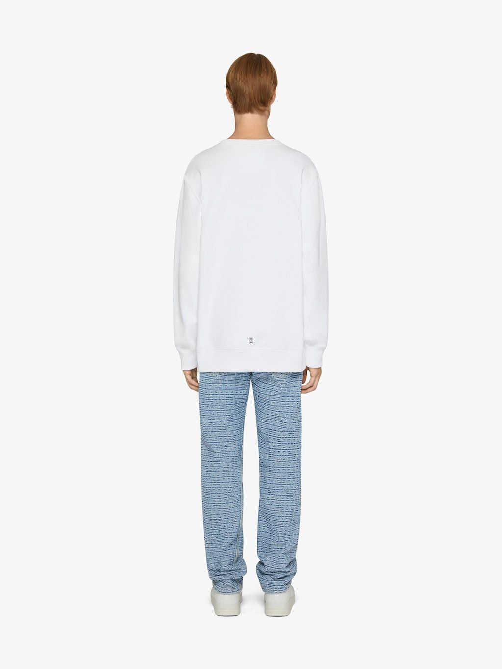 GIVENCHY Clear Blue 4G-Motif Straight-Leg Jeans for Men