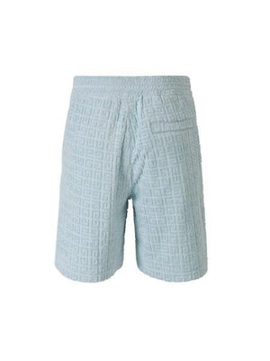 Quần short nam thiết kế màu xanh bằng vải cotton pha