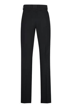 Men's Black Tailored Wool Trousers for FW23