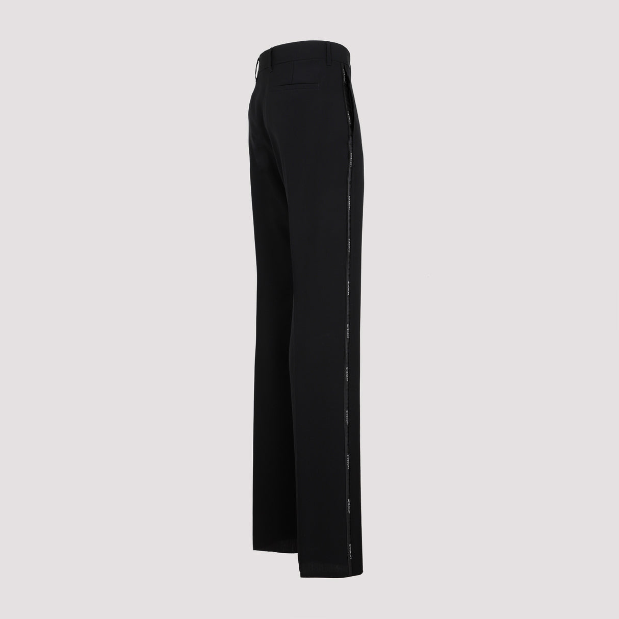 Men's Black Tailored Wool Trousers for FW23