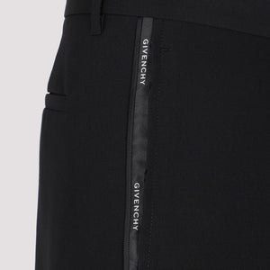 Men's Black Tailored Wool Trousers for FW23