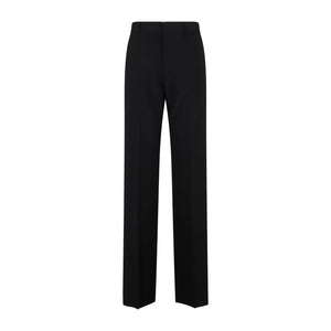 Men's Black Tailored Wool Trousers for FW23