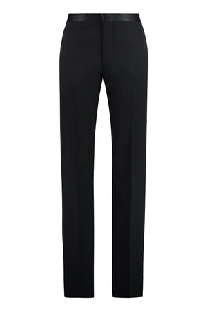 GIVENCHY Tailored Black Wool Trousers for Men