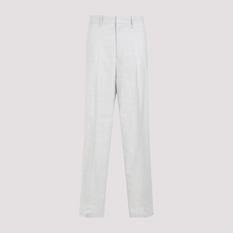 GIVENCHY Extra Wide Leg Trousers in White for Men - SS24 Collection
