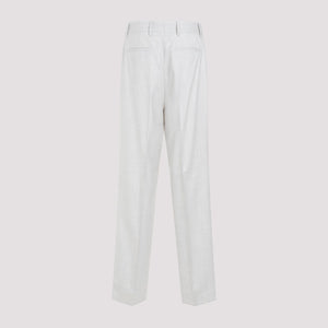 GIVENCHY Extra Wide Leg Trousers in White for Men - SS24 Collection