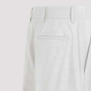 GIVENCHY Extra Wide Leg Trousers in White for Men - SS24 Collection