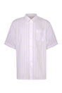 GIVENCHY Striped Short Sleeve Cotton Shirt for Men