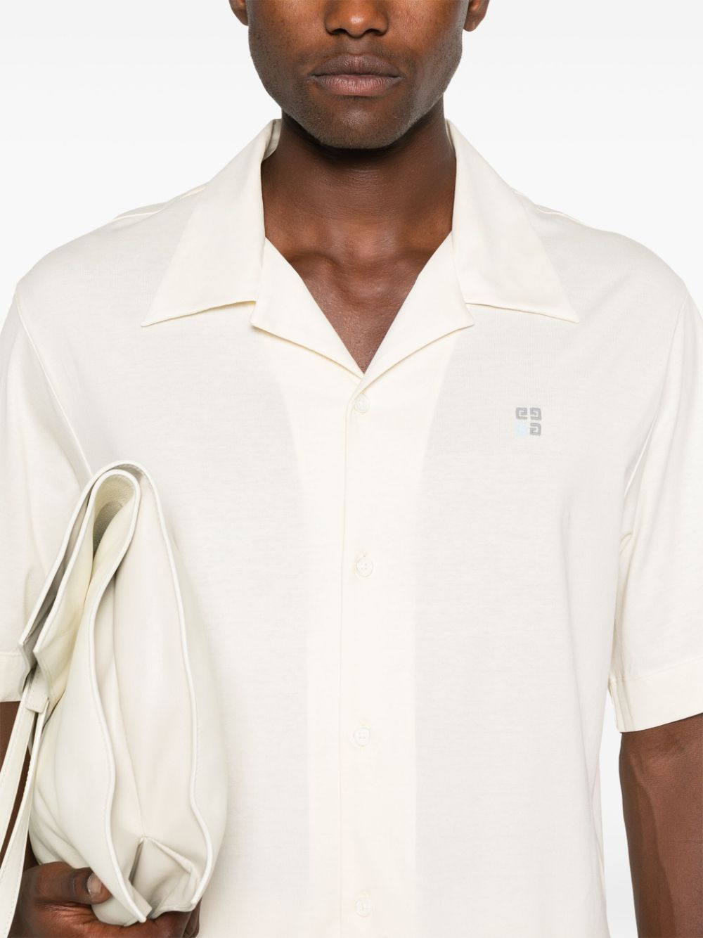 GIVENCHY Essential Ivory Cotton Shirt for Men