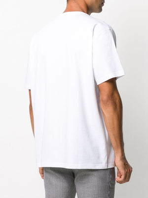 GIVENCHY Classic White Embroidered Tee for Men - FW20 Collection