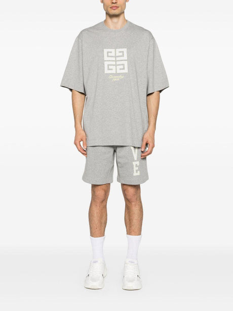 GIVENCHY Men's Gray Cotton Crew-Neck T-Shirt for FW24