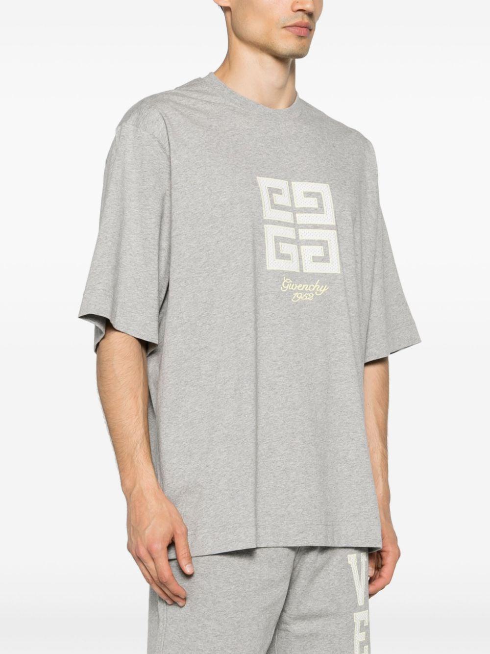 GIVENCHY Men's Gray Cotton Crew-Neck T-Shirt for FW24