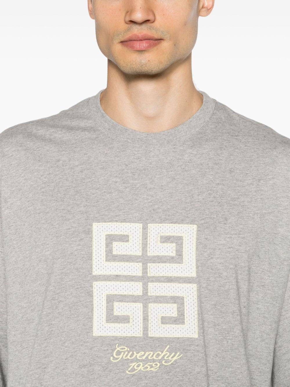 GIVENCHY Men's Gray Cotton Crew-Neck T-Shirt for FW24