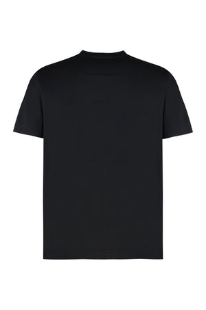 GIVENCHY Men's Black Ribbed Cotton T-Shirt