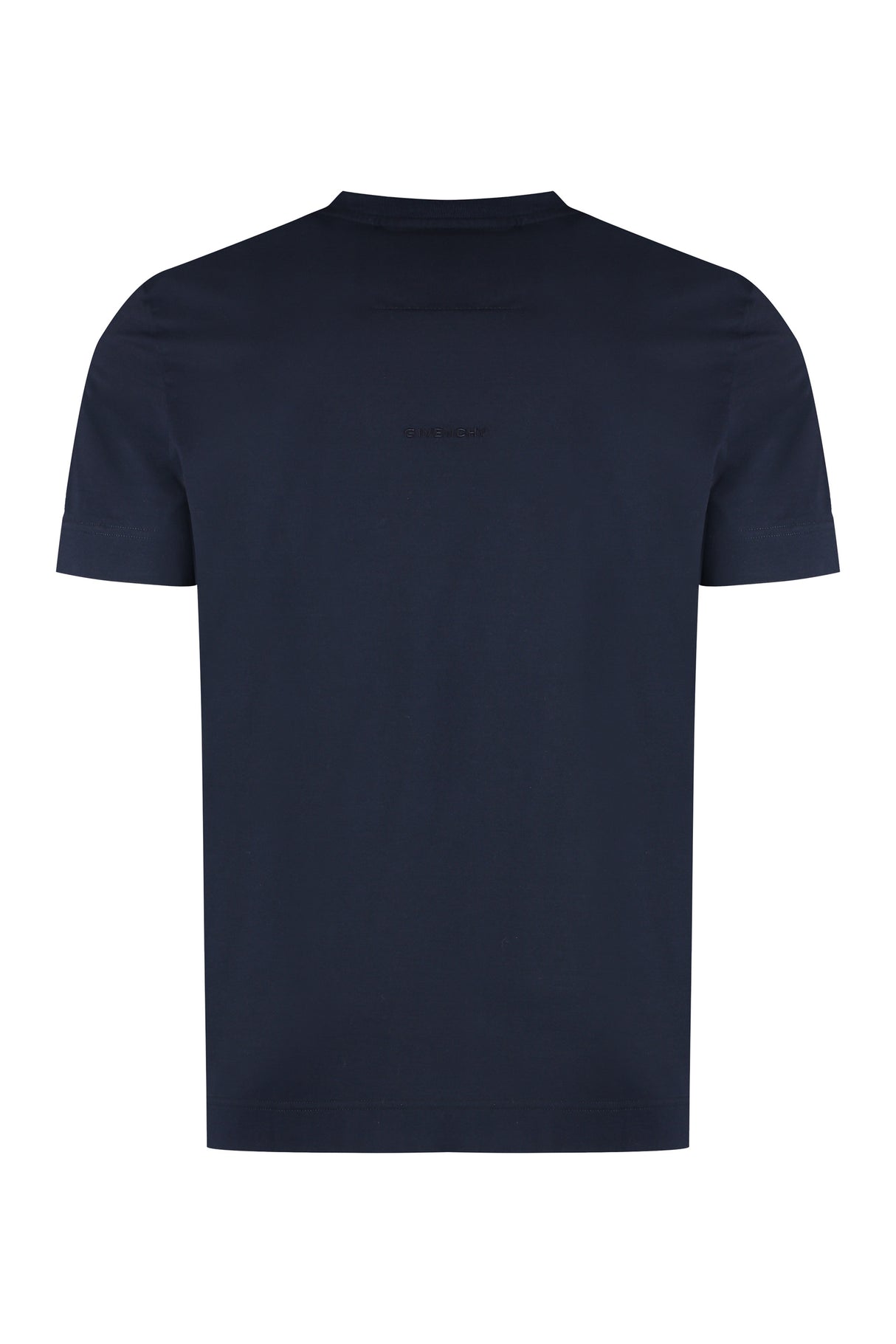 GIVENCHY Navy Blue Men's Ribbed Cotton Crew-Neck T-Shirt