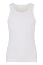 GIVENCHY Men's Ribbed Cotton Tank Top - White