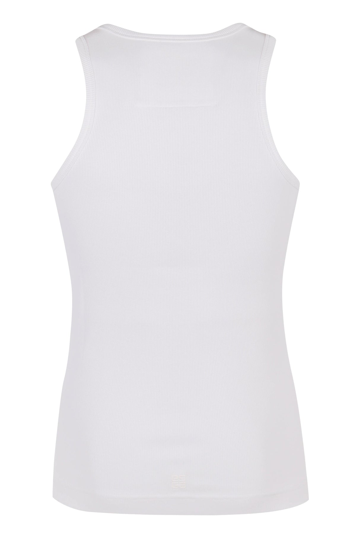 GIVENCHY Men's Ribbed Cotton Tank Top - White