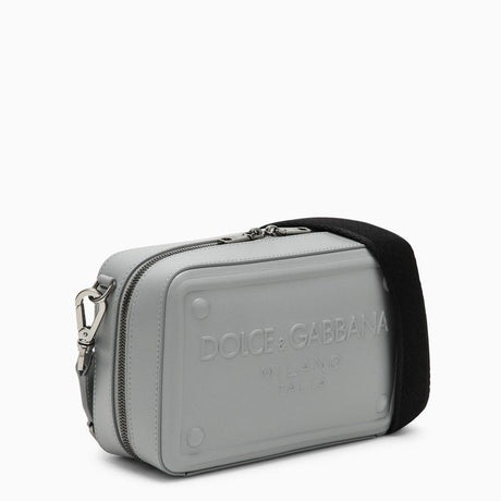 DOLCE & GABBANA Men's Leather Boxy Crossbody Handbag in Black by a Leading Fashion Designer