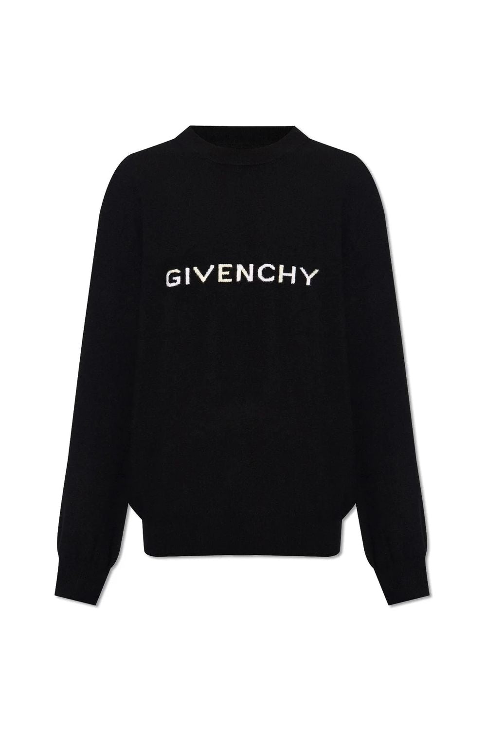 GIVENCHY Men's Black Knit Archetype Crew Neck for SS24