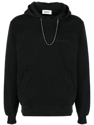 AMBUSH Black Chain Cotton Hoodie for Men