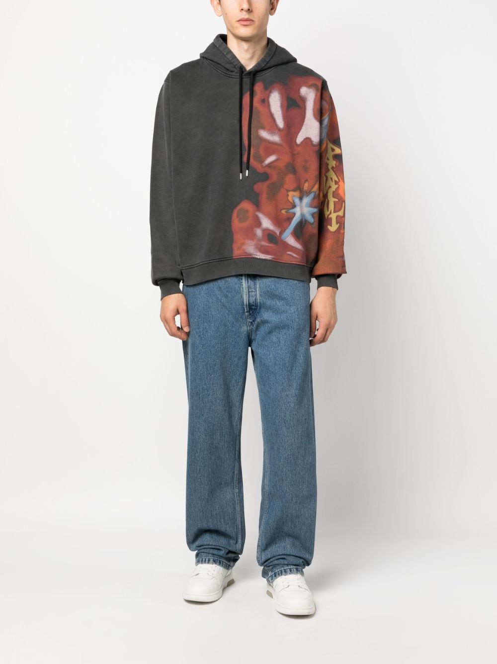 AMBUSH Men's Graphic-Print Cotton Hoodie for Fall/Winter 2024