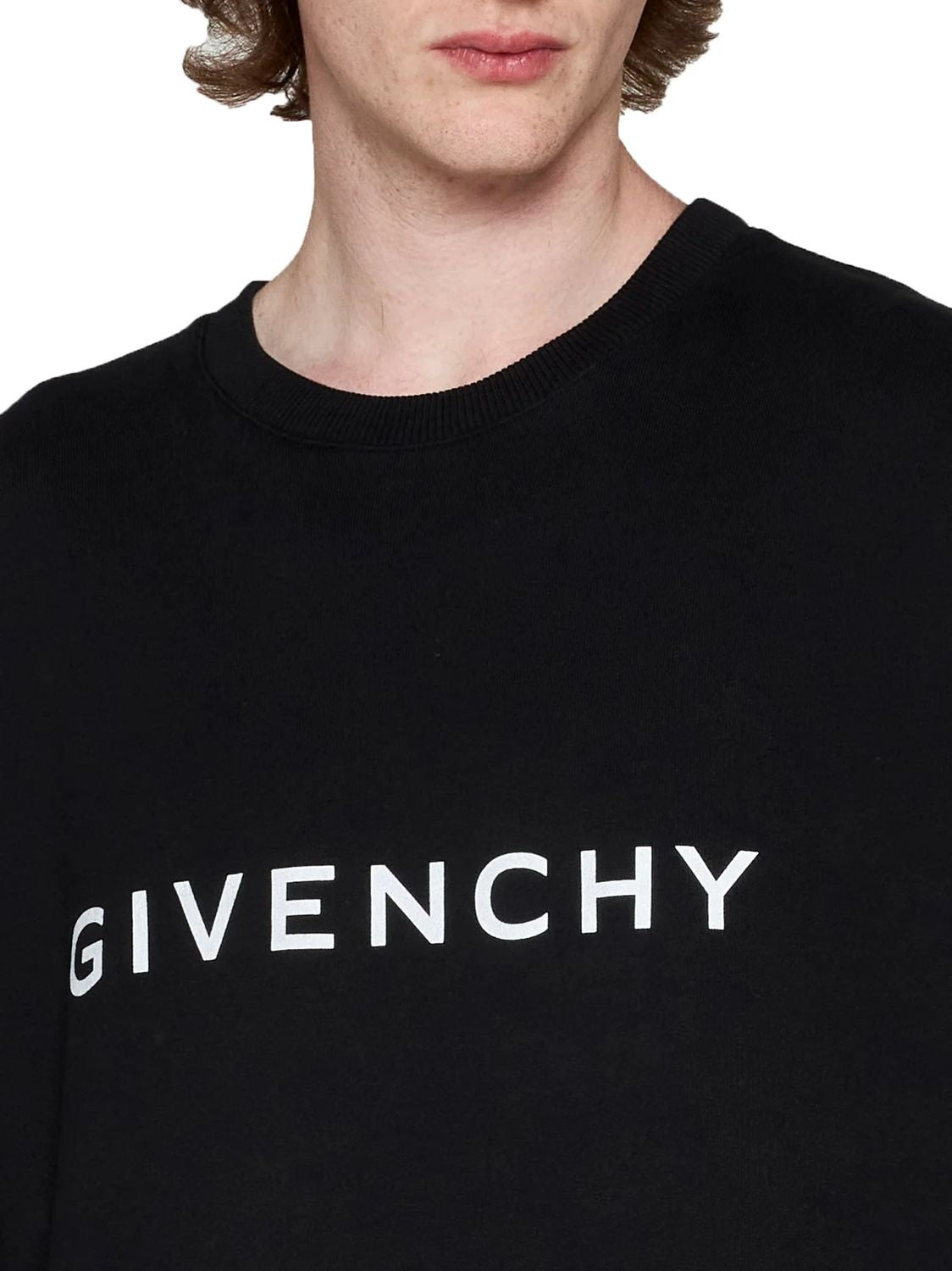 GIVENCHY Mens Black Logo Detail Sweatshirt