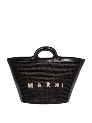 MARNI Chic Mini Tropicalia Handbag for Women in Black