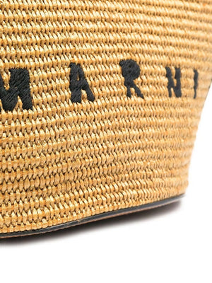 MARNI Mini Tropicalia Raffia Bucket Handbag