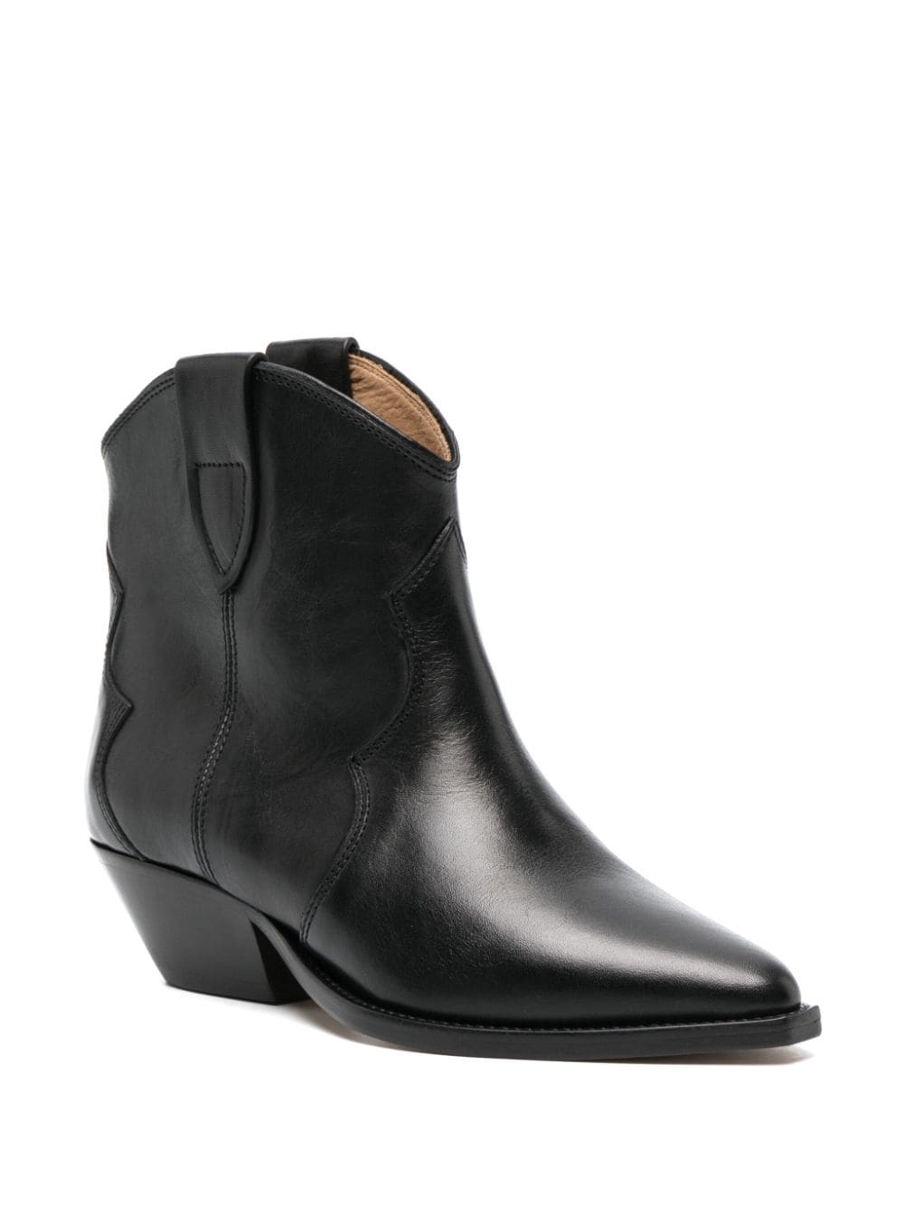 ISABEL MARANT Chic Pointed-Toe Leather Ankle Boots