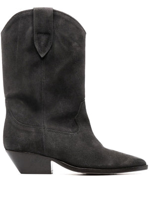 ISABEL MARANT Black Cuban-Heeled Leather Boots for Women