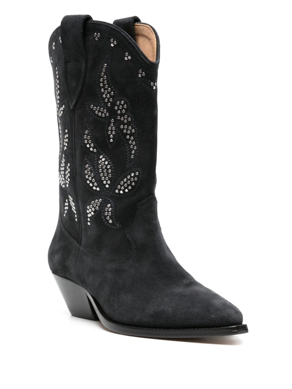 ISABEL MARANT Elegant Suede Leather Boots with Embroidered Motif