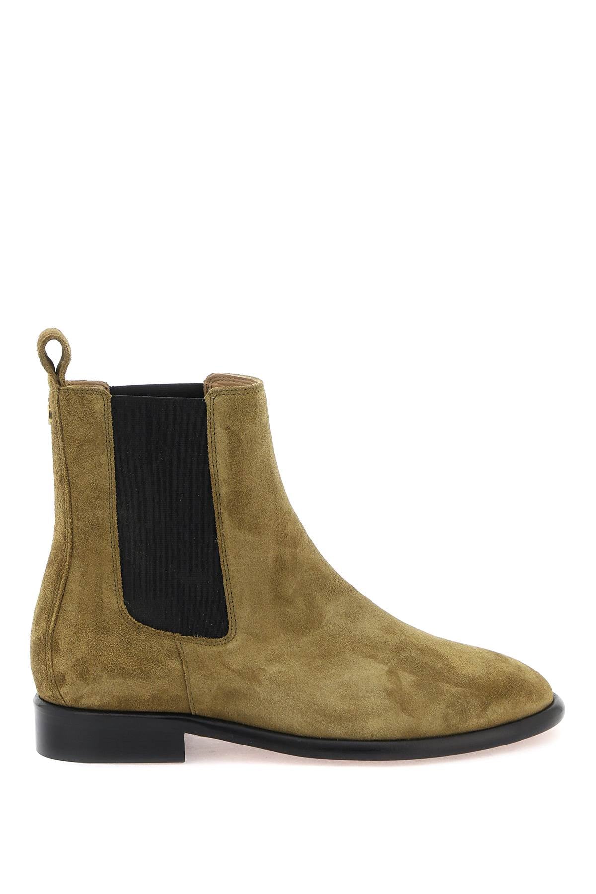 Colourful Suede Ankle Boots with Stretchy Inserts and Leather Lining