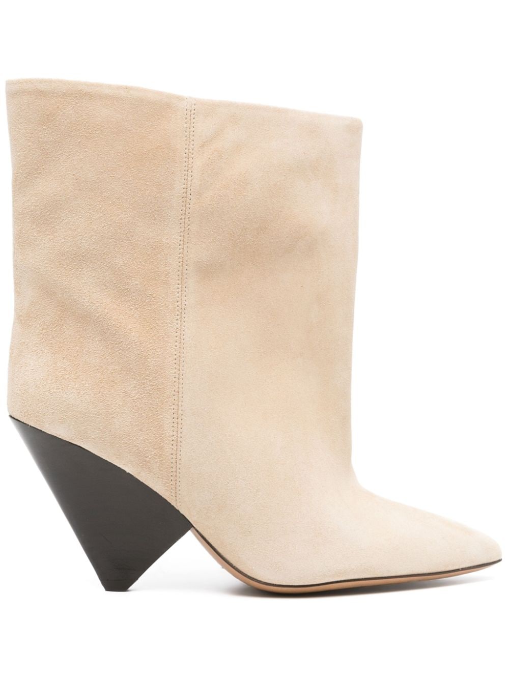 ISABEL MARANT Beige 100% Leather Pointed Toe Boots for Women