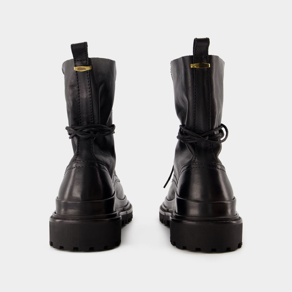 ISABEL MARANT Elegant Midnight Noir Boots