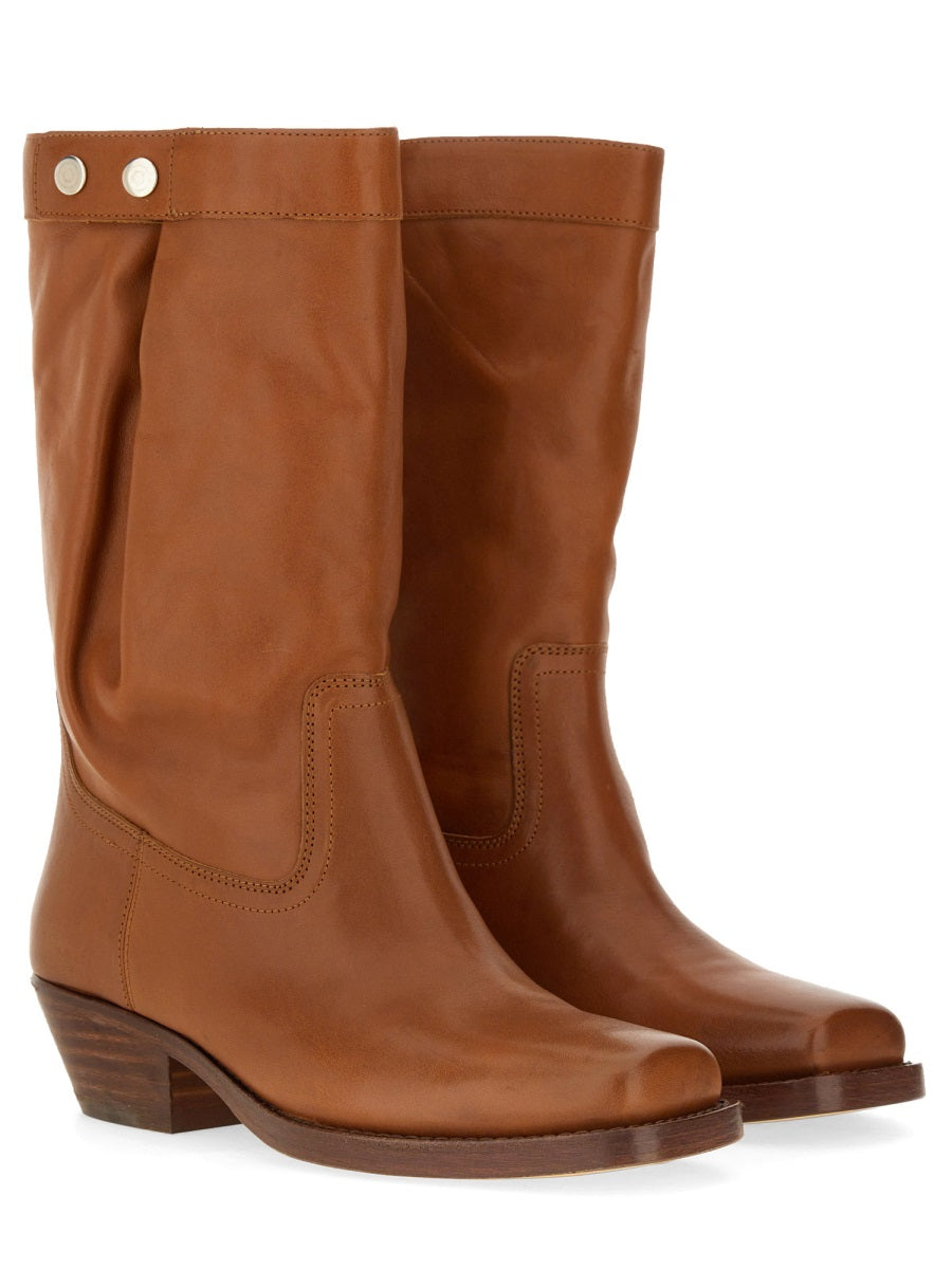 ISABEL MARANT Stylish Leather Ankle Boot