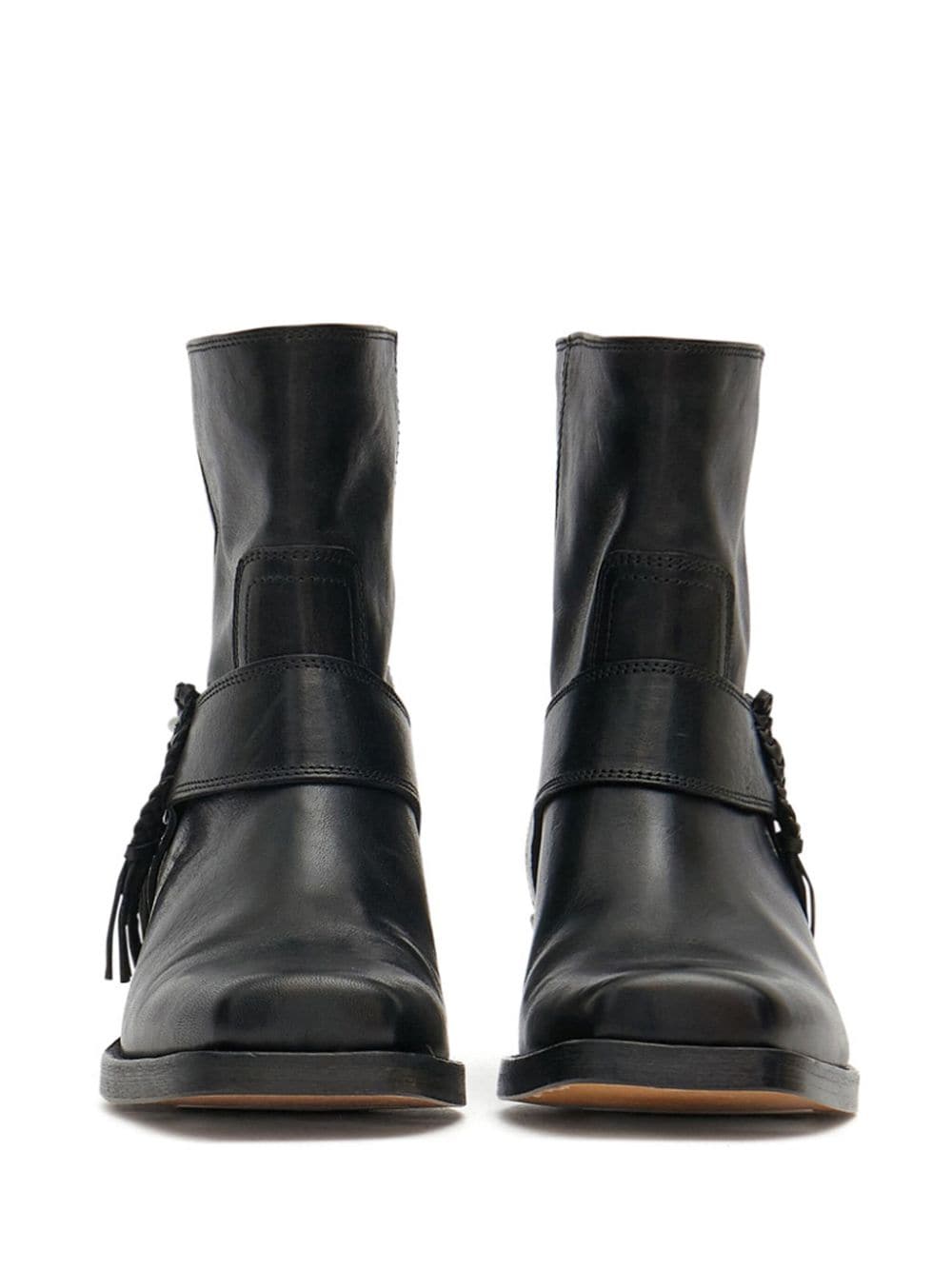 ISABEL MARANT Elegant Leather Boots with Stacked Cuban Heel