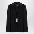 MAX MARA PIANOFORTE Chic Black Wool Smoking Jacket for Women