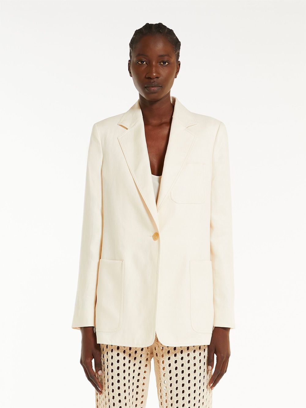 MAX MARA Elegant and Versatile White Jacket for Women - Season 24