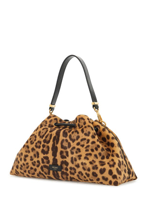 JIMMY CHOO Leopard Print Mini Bucket Handbag